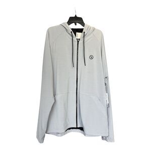 Vuori Men's Elevate Kore Jacket Sz XXL Hooded Full Zip Sea Fog Gray V574 New